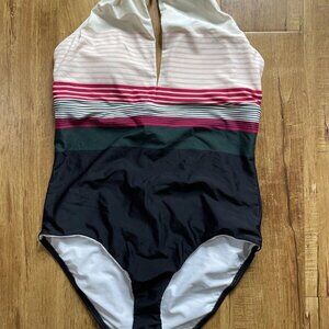 Womens Ann‎ Taylor LOFT beach size 16 multicolor swimsuit one piece